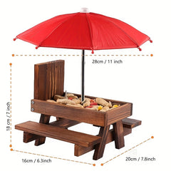 Squirrel Feeder With Umbrella Bird Feeder - Fall Decor