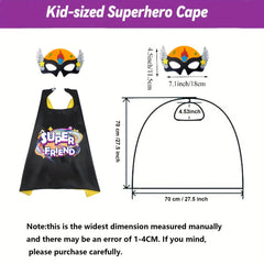 2pcs Set Unisex Cape and Mask for Dress Up hero Toys for Halloween