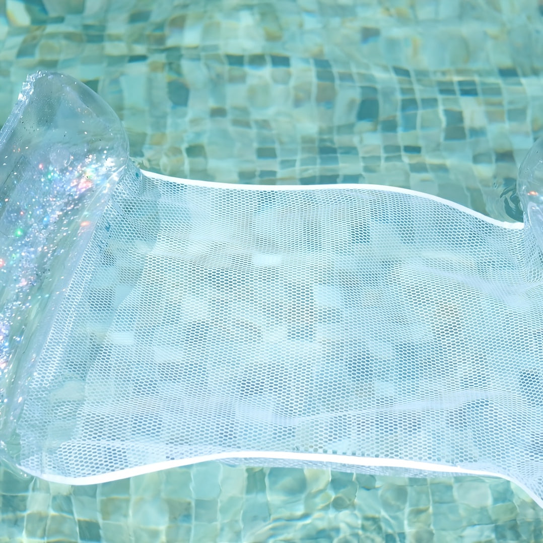Transparent PVC Mesh Lounge Chair Foldable Inflatable Backrest