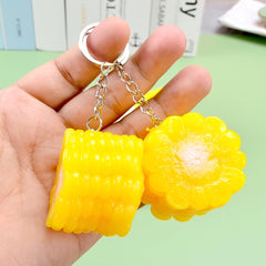 1pc Corn Model Keychain Keyring Bag Purse Charm Pendant