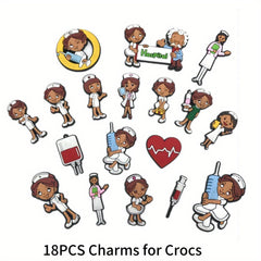 30pcs Nurse Charms For Crocs - Perfect for Christmas, Birthdays & Parties