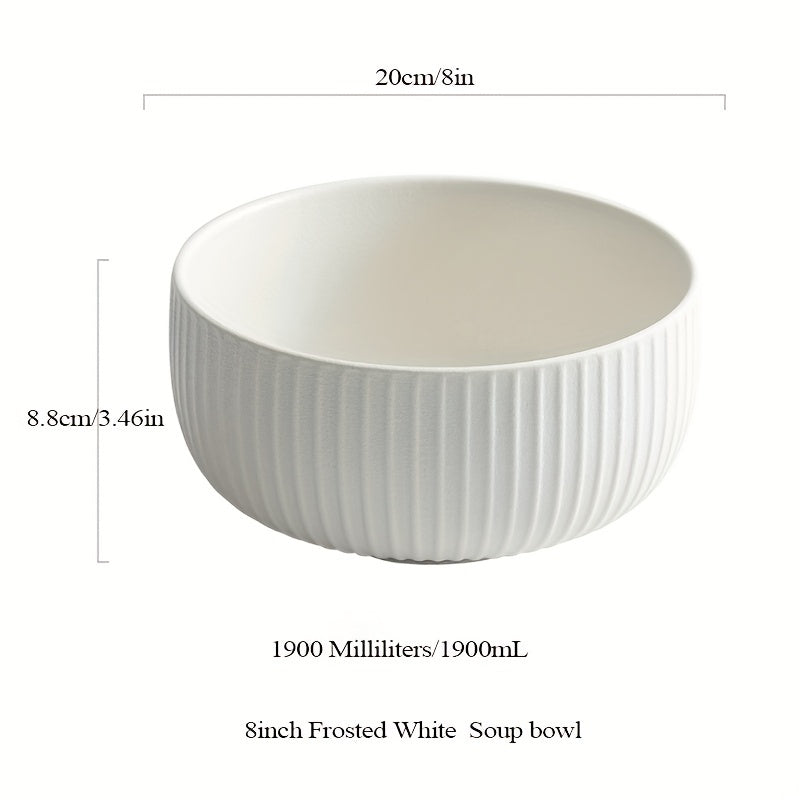 Ceramic Salad Bowl Frosted Rice Bowl Pasta Bowl Kitchen Supplies