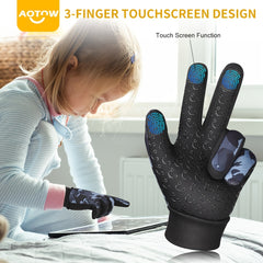 Kids' Waterproof Anti-Touchscreen Gloves for Running & Skiing