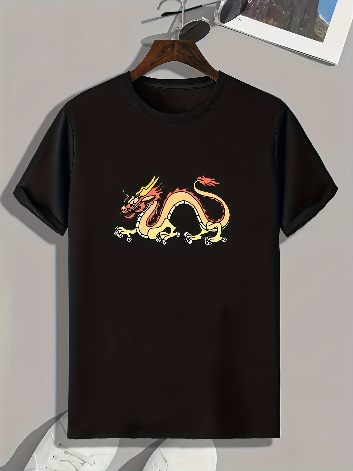 Dragon Print Men's Graphic T shirt Casual Comfy Tees For Summer