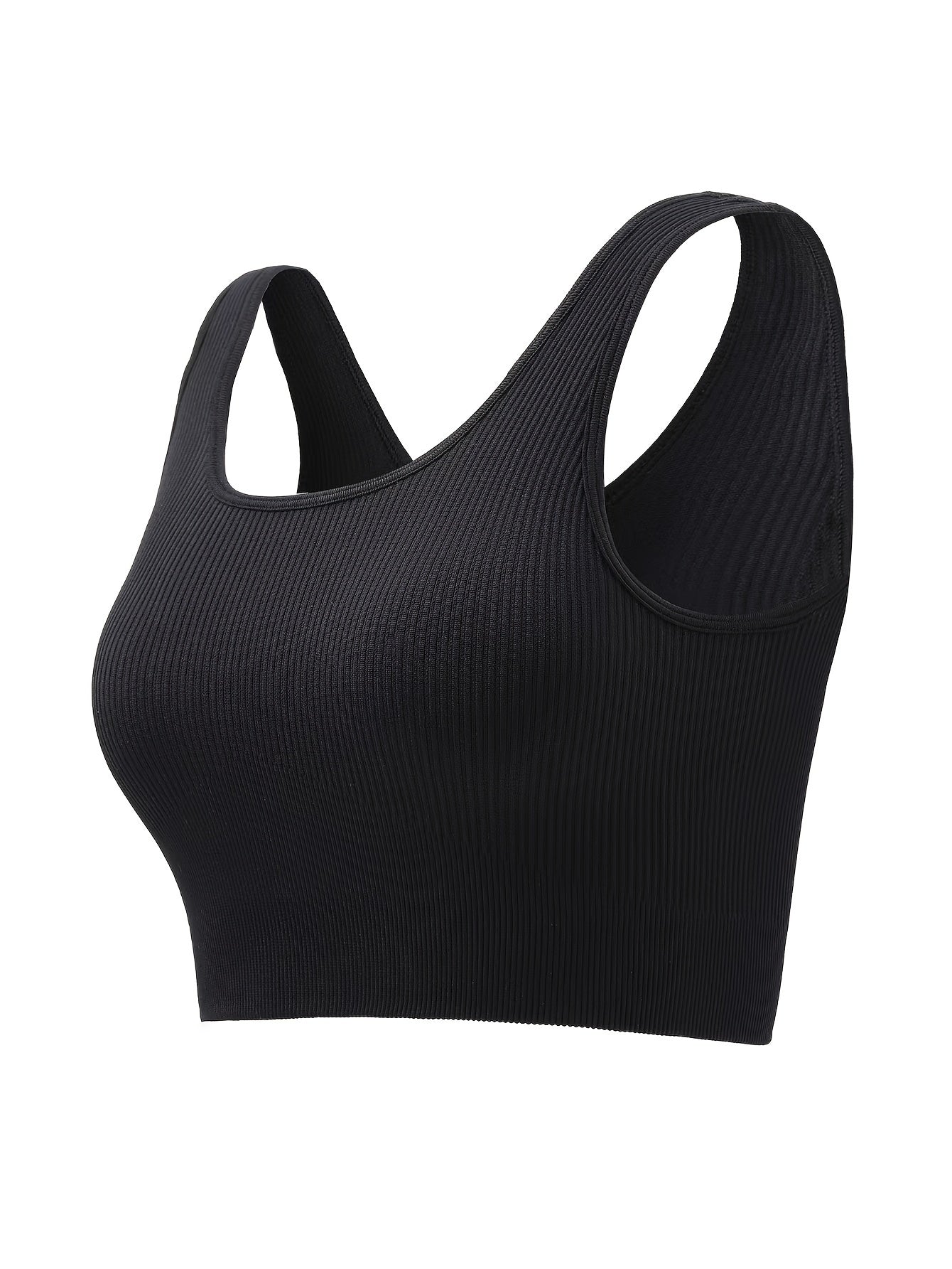Ribbed Tank Bra with Removable Pads