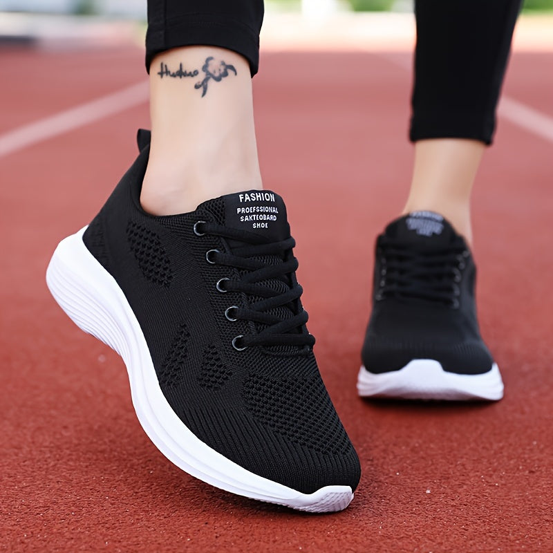 Women's Breathable Sporty Running Shoes Lace up Casual Sneakers