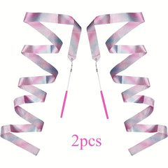 2 PCS Twirling Ribbons for Dance & Gymnastics