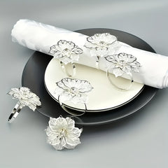 2pcs Farmhouse Floral Napkin Rings for Home Table Decorations