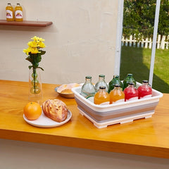 Foldable Rectangle Basin Portable Water Basin Household Bathroom Kitchen