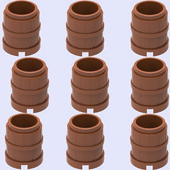 9 Piece ABS Building Blocks Water & Wine Barrels Set