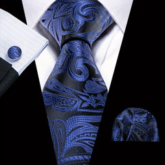Barry Wang Men's Green Paisley Floral Tie Set