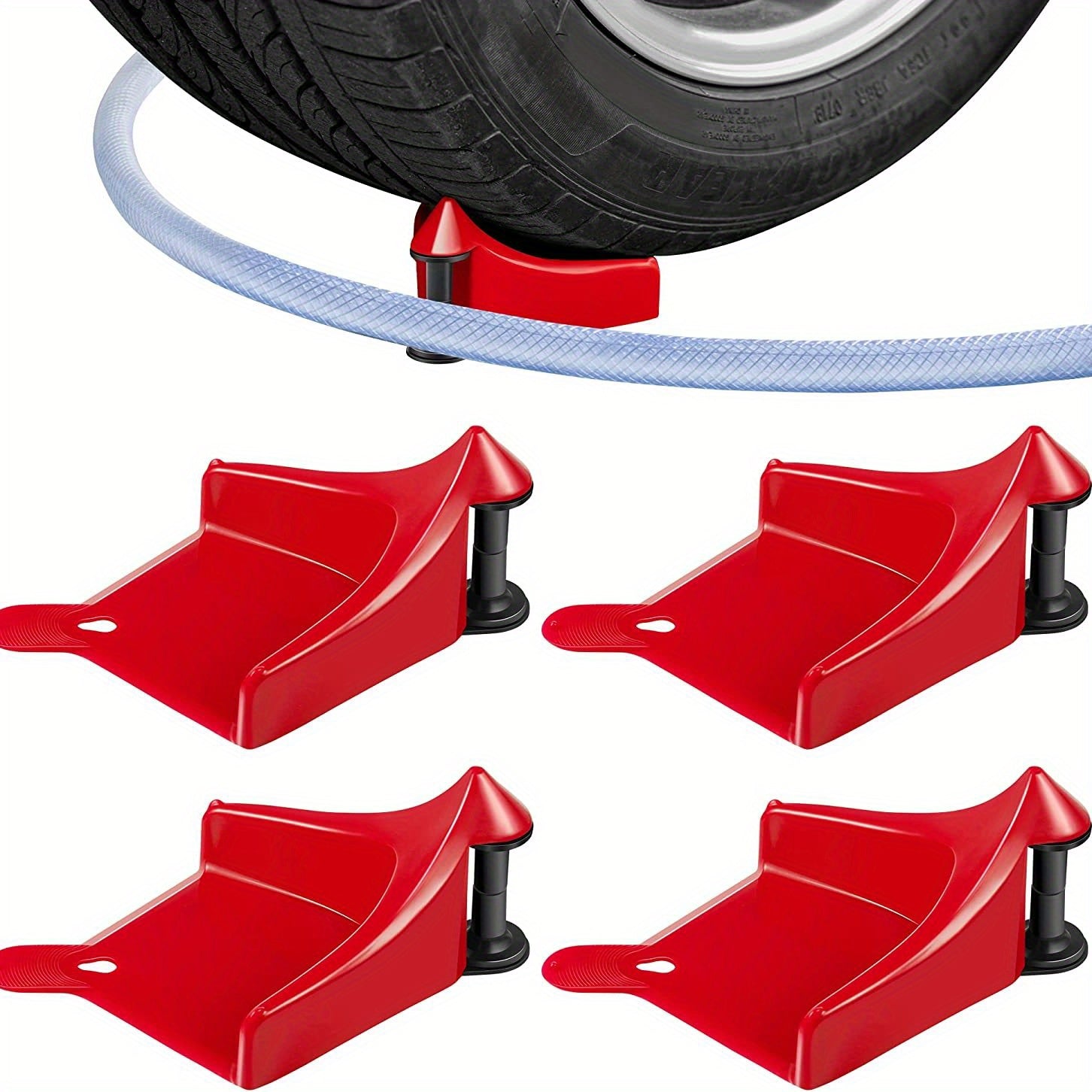 4 Pcs Car Hose Guide Tire Hose Roller For Car Washing Detailing