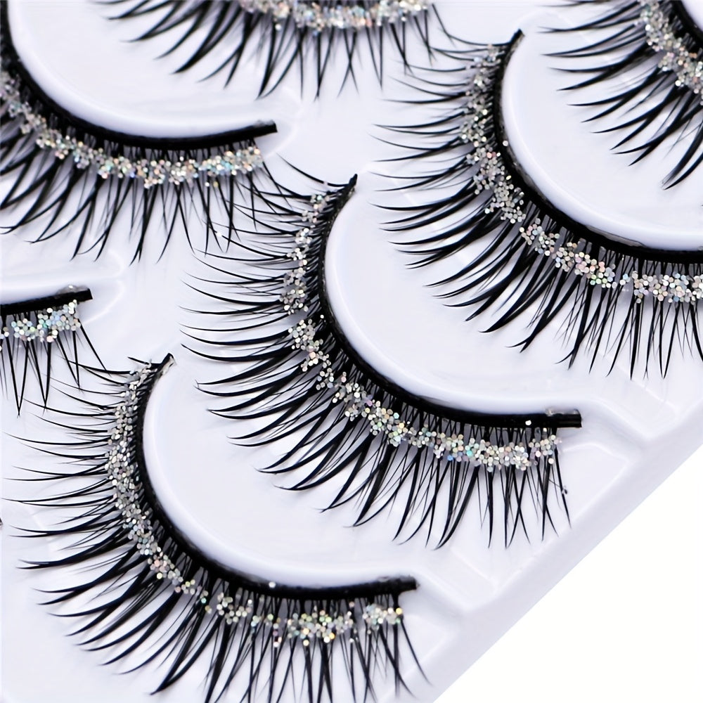 Glitter Sequins False Eyelashes for Dance and Stage Performance