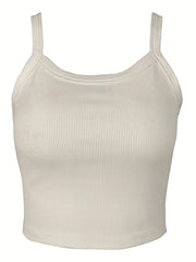 Ribbed Cami Crop Top Slimming Top