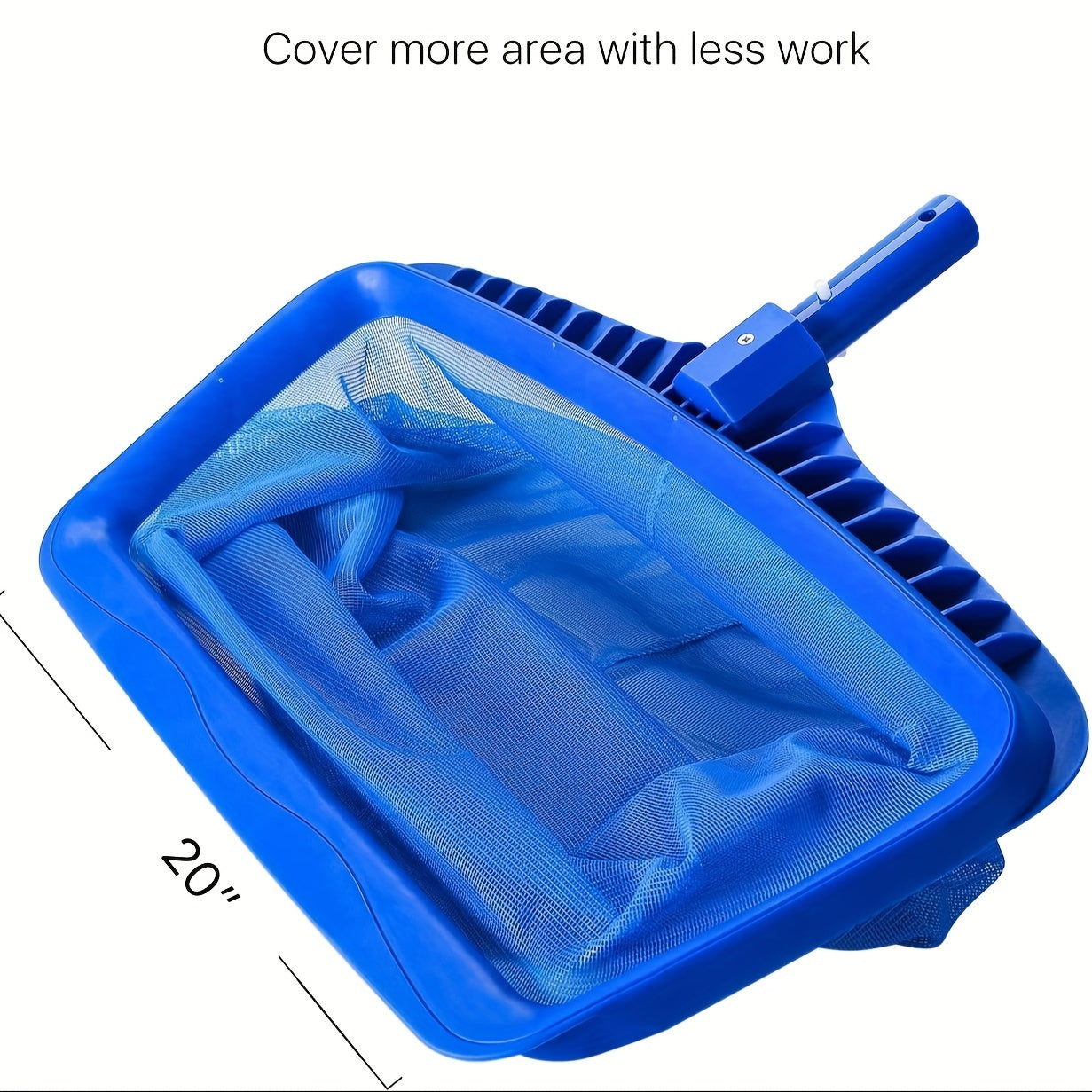Heavy Duty 50 Swimming Pool Leaf Rake With Deep 40 Net Bag Fine Mesh Netting