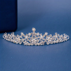 Kids Princess Crown Flower Faux Pearl Headwear