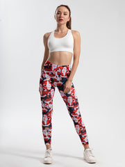 Women's Santa Claus Print Yoga Leggings Stretchy Activewear