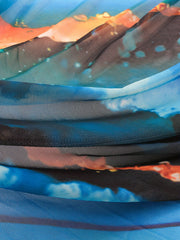 Boho Bikini Bottoms Plus Size Tie Dye Mesh Beach Cover Up Skirt