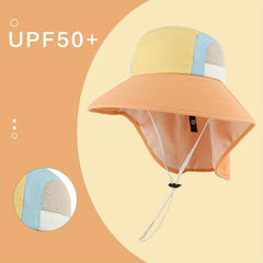 Kids Sun Protection Hat with Neck Cover for Outdoor Activities