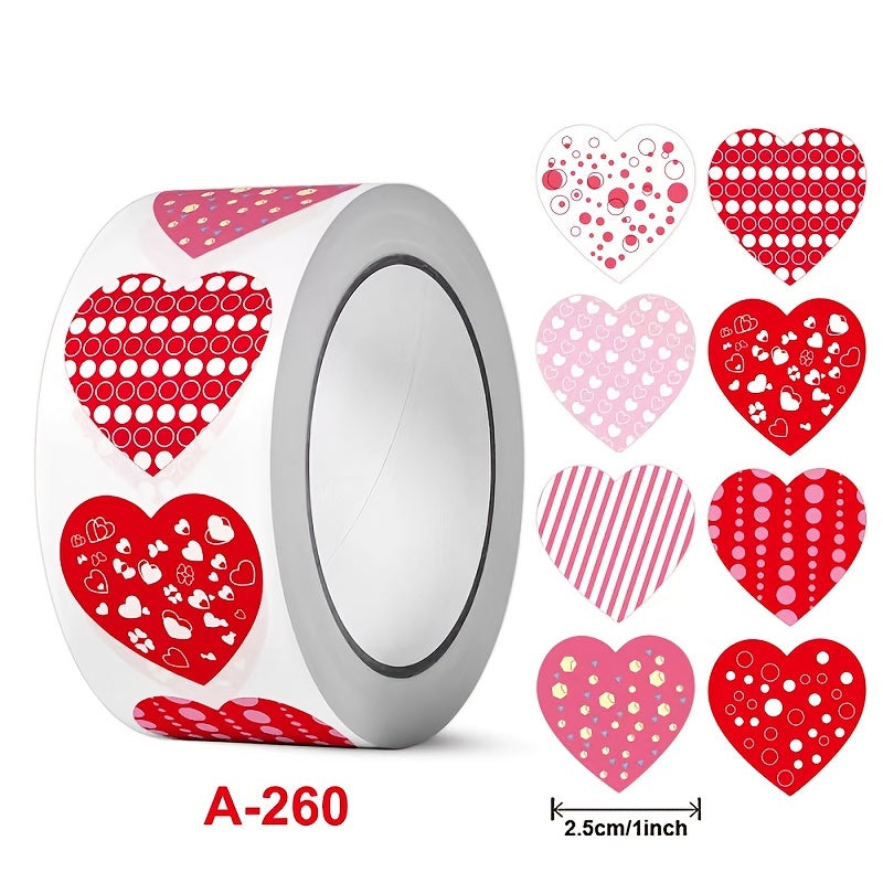 500pcs 1 inch Stickers - Gift Decoration Stickers - Crafts - 8 Patterns - Sealed