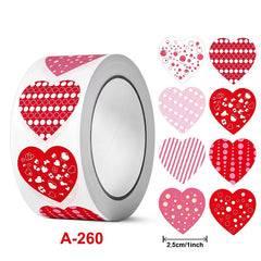 500pcs 1 inch Stickers - Gift Decoration Stickers - Crafts - 8 Patterns - Sealed