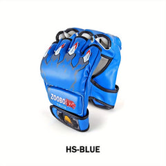 Half Finger Boxing Gloves Adjustable Wristband Fitness Training Gloves