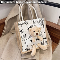Bear Tote Canvas Cartoon Handbag Bag Shopping Bag