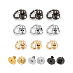 20pcs Metal Ball Post Screwback Stud Screw Rivet Leathercraft Phone Case Decor
