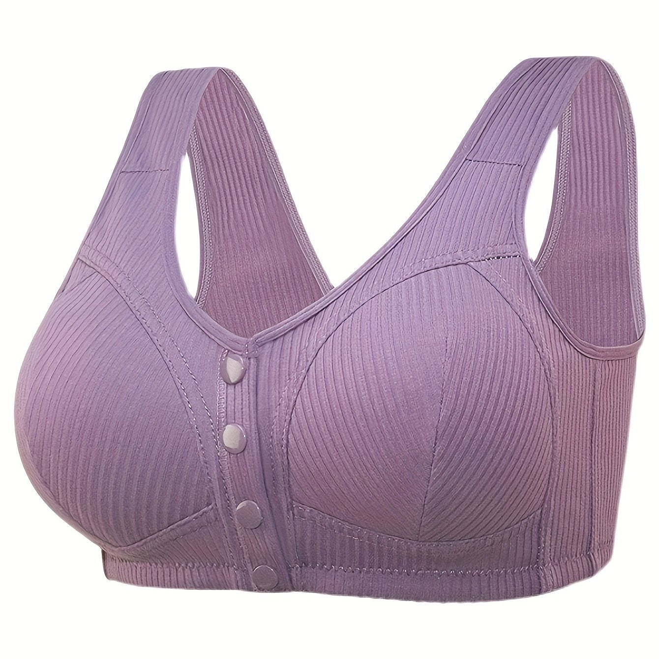 Plus Size Front Closure Wireless Comfort Bralette
