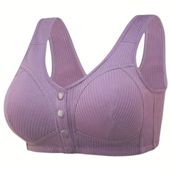 Plus Size Front Closure Wireless Comfort Bralette