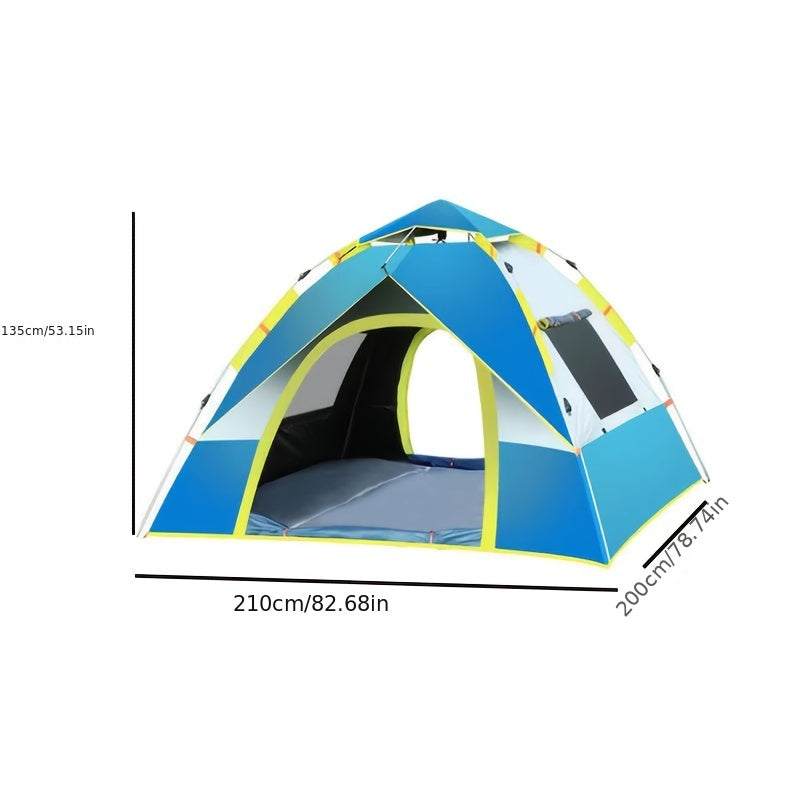 Family Camping Tent Portable Folding Tent for Picnic with Doors and Windows