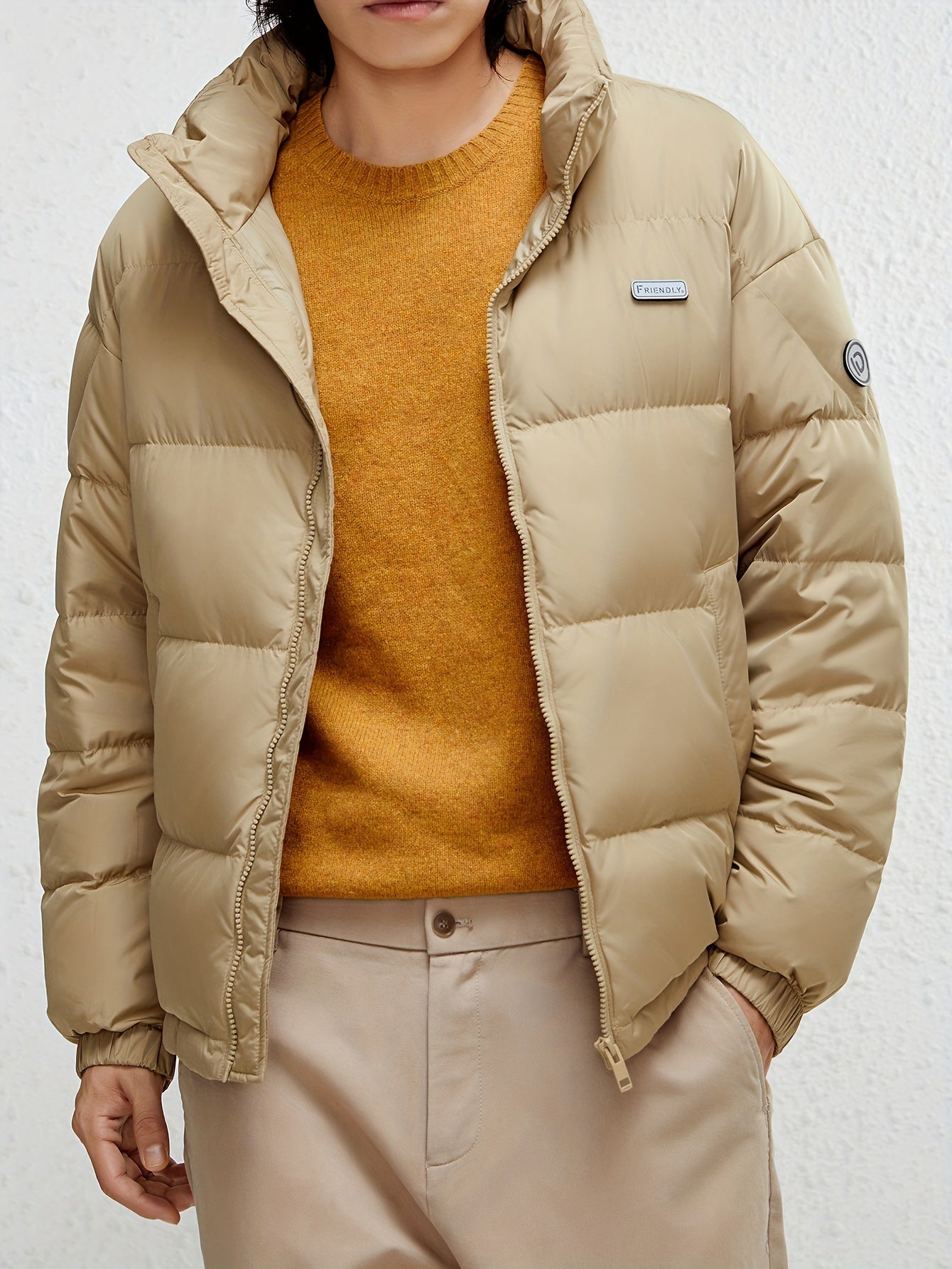 Men's Thick Stand Collar Jacket Winter Coat Warm Bread Coat
