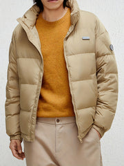 Men's Thick Stand Collar Jacket Winter Coat Warm Bread Coat