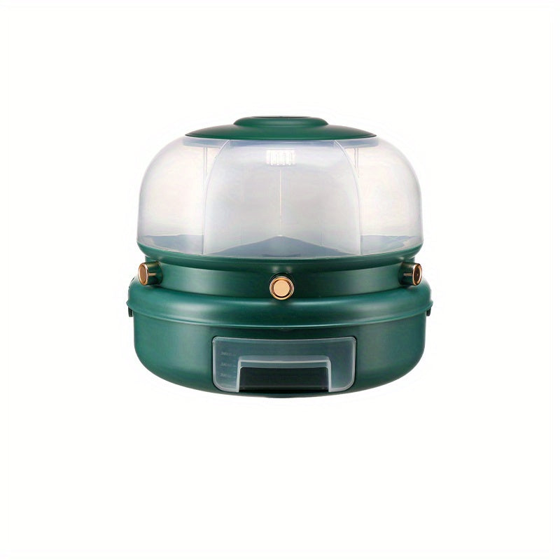 Rotating Double layer Rice Bucket Large Capacity Cereal Container