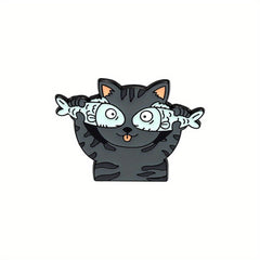 Cute Cat Pin for Clothes & Bags - DIY Accessory & Gift