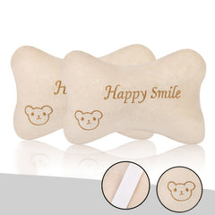Bear Pattern Car Headrest Pillow Soft Travel Pillow
