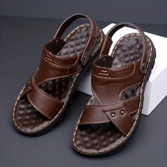 Men's Durable Non Slip Sandals Easy To Clean Comfy Open Toe Beach Shoes