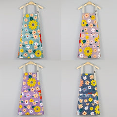 Stylish Flower Apron with Adjustable Halter for Chefs Gardeners Bakers