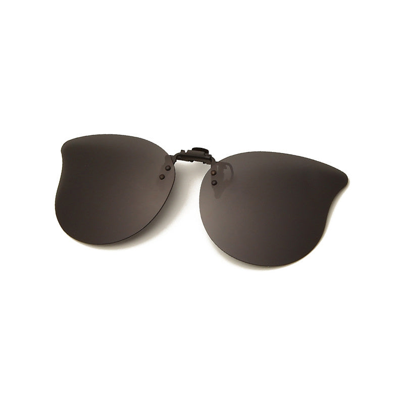 Cat Eye Polarized Clip on Flip Up Unisex Sunglasses