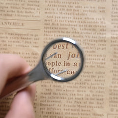 10X Handheld Magnifying Glass with Tweezers for Inspection Coins Stamps Jewelry