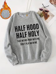 Letter Graphic Sporty Sweatshirt for Women