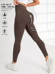 Solid Fitness Gym Sports Leggings High Waist Yoga Workout Running Tight Pants