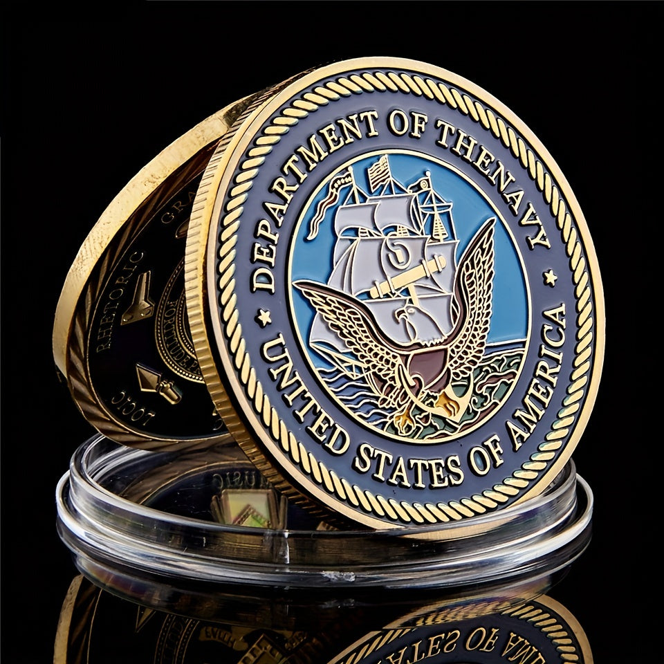 US Navy CV 157 Independence Aircraft Carrier Gold Plated Coin