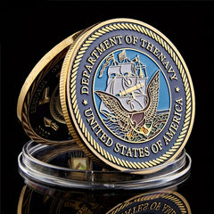 US Navy CV 157 Independence Aircraft Carrier Gold Plated Coin