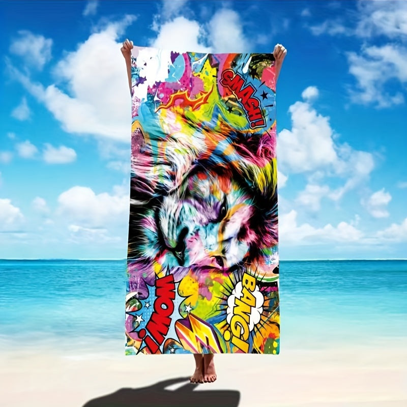 Colorful Double-Sided Beach Towel 150x59.5in