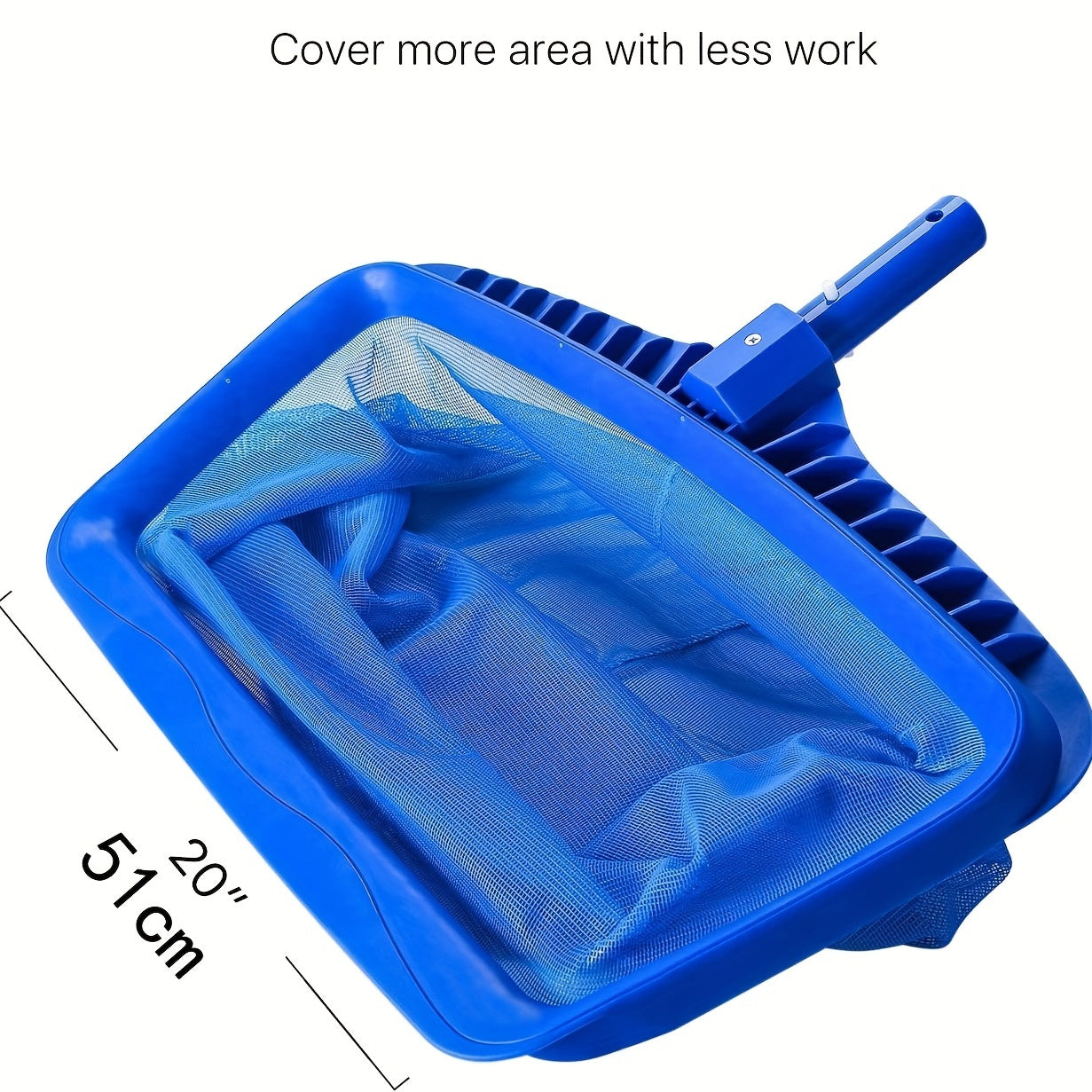 Heavy Duty 50 Swimming Pool Leaf Rake With Deep 40 Net Bag Fine Mesh Netting