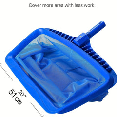 Heavy Duty 50 Swimming Pool Leaf Rake With Deep 40 Net Bag Fine Mesh Netting
