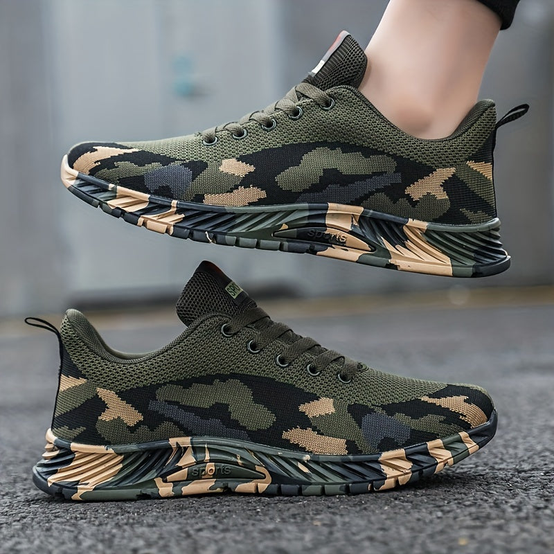 Women's Camo Sneakers Breathable Low Top Hiking Shoes