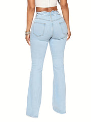 Casual Jeans Women's Flared Denim Pants