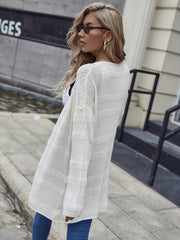 Cozy Open Front Knit Cardigan Long Sleeve Sweater